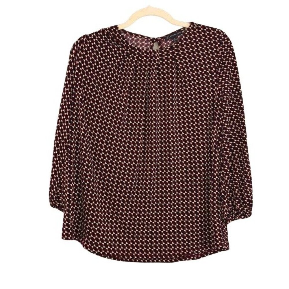 Adrianna Papell Geometric Print Blouse - S